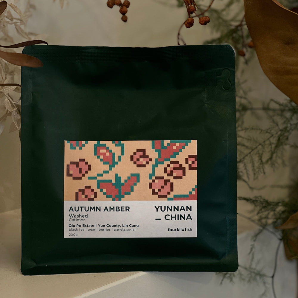 
                  
                    AUTUMN AMBER | Washed Catimor | Qiu Po Estate, Lin Cang, Yunnan, China | Filter | 200g
                  
                
